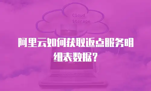 阿里云如何获取返点服务明细表数据？