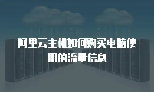 阿里云主机如何购买电脑使用的流量信息