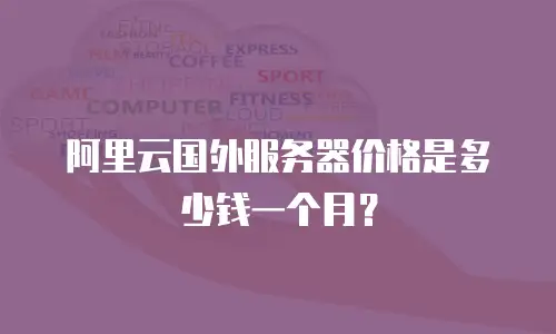 阿里云国外服务器价格是多少钱一个月？
