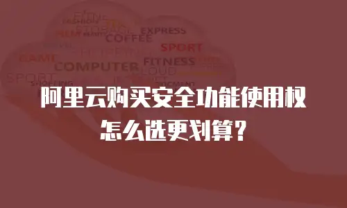 阿里云购买安全功能使用权怎么选更划算？
