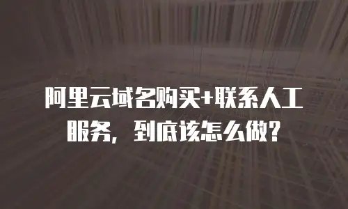 阿里云域名购买+联系人工服务，到底该怎么做？