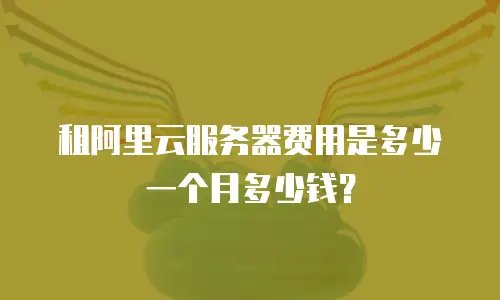 租阿里云服务器费用是多少一个月多少钱？