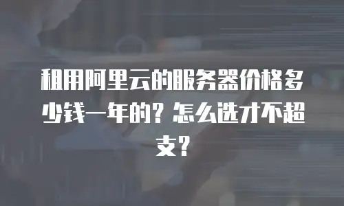 租用阿里云的服务器价格多少钱一年的？怎么选才不超支？