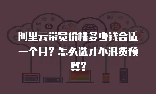 阿里云带宽价格多少钱合适一个月？怎么选才不浪费预算？