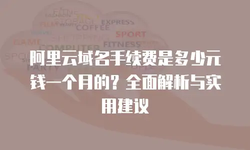 阿里云域名手续费是多少元钱一个月的？全面解析与实用建议