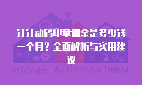 钉钉动码印章佣金是多少钱一个月？全面解析与实用建议