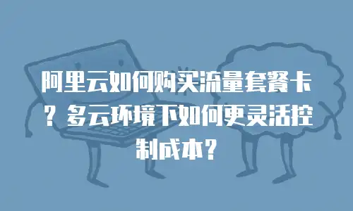 阿里云如何购买流量套餐卡？多云环境下如何更灵活控制成本？