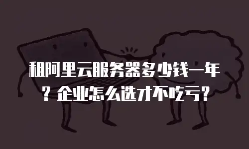 租阿里云服务器多少钱一年？企业怎么选才不吃亏？