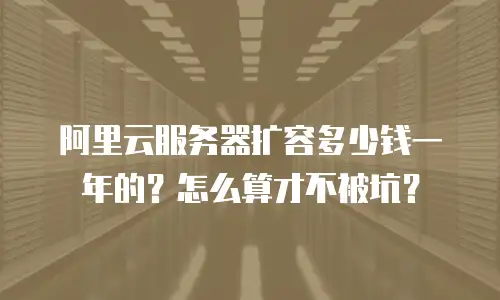 阿里云服务器扩容多少钱一年的？怎么算才不被坑？