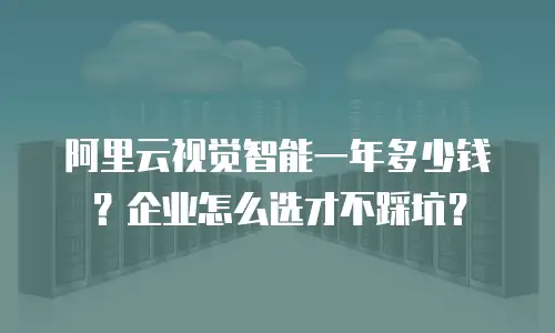 阿里云视觉智能一年多少钱？企业怎么选才不踩坑？