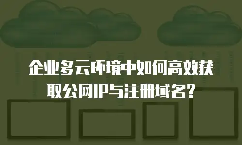企业多云环境中如何高效获取公网IP与注册域名？