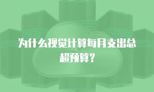 为什么视觉计算每月支出总超预算？