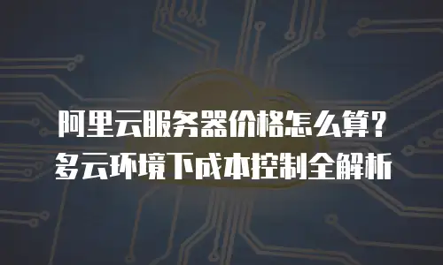 阿里云服务器价格怎么算？多云环境下成本控制全解析