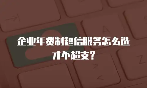 企业年费制短信服务怎么选才不超支？