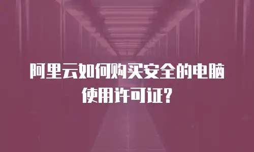阿里云如何购买安全的电脑使用许可证？