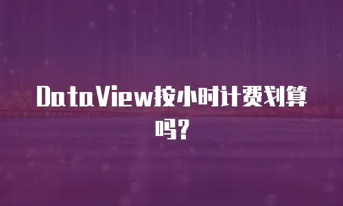 DataView按小时计费划算吗？