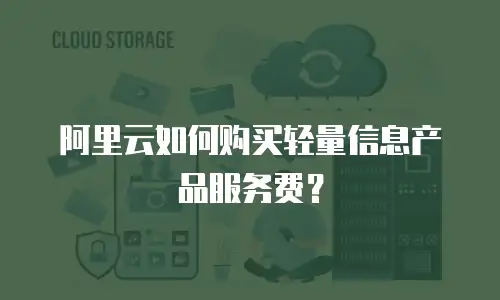 阿里云如何购买轻量信息产品服务费？