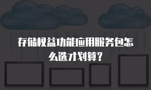 存储权益功能应用服务包怎么选才划算？