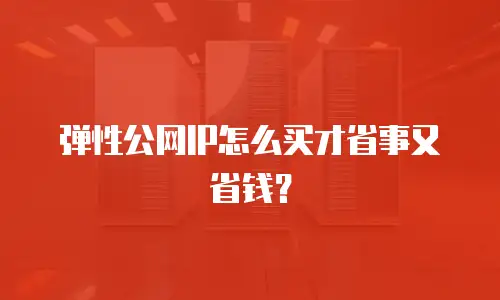 弹性公网IP怎么买才省事又省钱？