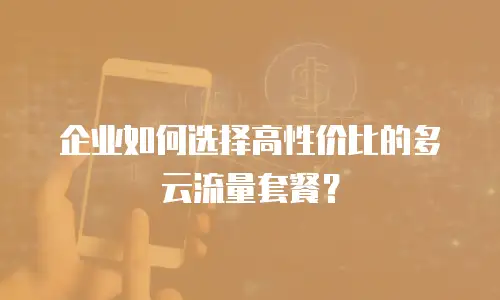 企业如何选择高性价比的多云流量套餐？