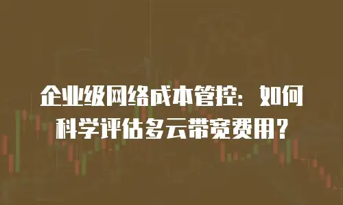 企业级网络成本管控：如何科学评估多云带宽费用？
