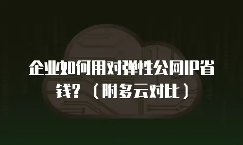 企业如何用对弹性公网IP省钱？（附多云对比）
