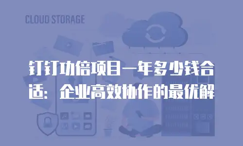钉钉功倍项目一年多少钱合适：企业高效协作的最优解