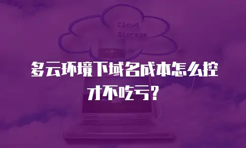 多云环境下域名成本怎么控才不吃亏？