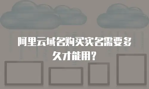 阿里云域名购买实名需要多久才能用？