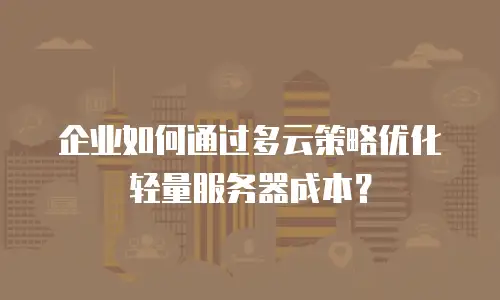 企业如何通过多云策略优化轻量服务器成本？