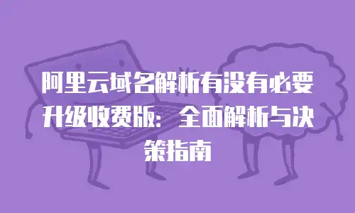 阿里云域名解析有没有必要升级收费版：全面解析与决策指南