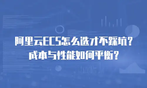 阿里云ECS怎么选才不踩坑？成本与性能如何平衡？
