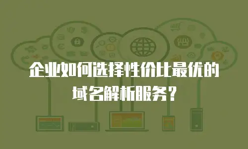 企业如何选择性价比最优的域名解析服务？