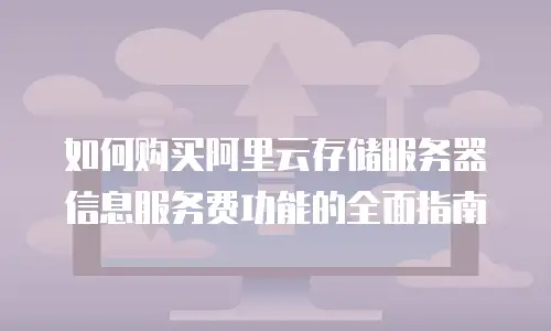 如何购买阿里云存储服务器信息服务费功能的全面指南