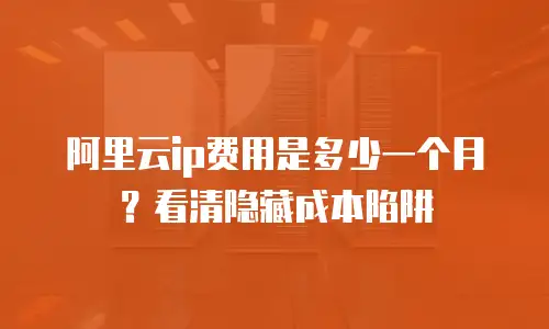 阿里云ip费用是多少一个月？看清隐藏成本陷阱