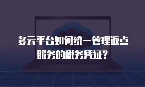 多云平台如何统一管理返点服务的税务凭证？