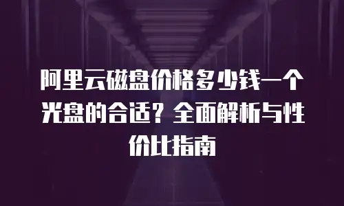 阿里云磁盘价格多少钱一个光盘的合适？全面解析与性价比指南