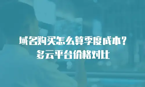 域名购买怎么算季度成本？多云平台价格对比