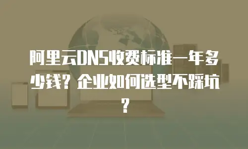 阿里云DNS收费标准一年多少钱？企业如何选型不踩坑？