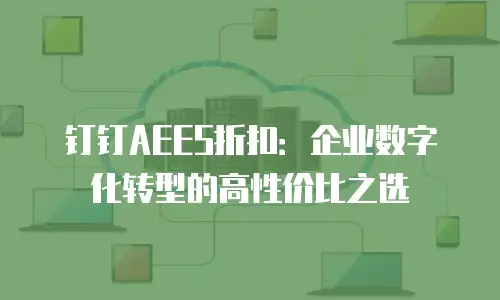 钉钉AEES折扣：企业数字化转型的高性价比之选