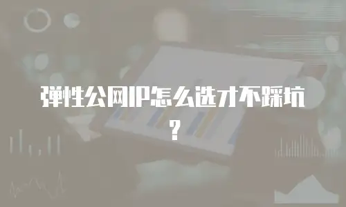 弹性公网IP怎么选才不踩坑？