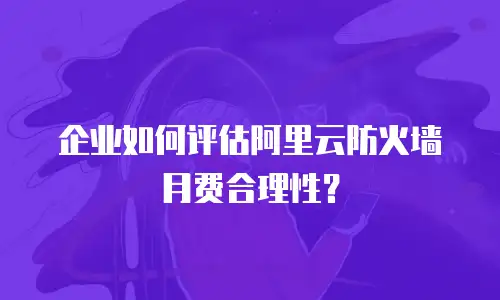 企业如何评估阿里云防火墙月费合理性？