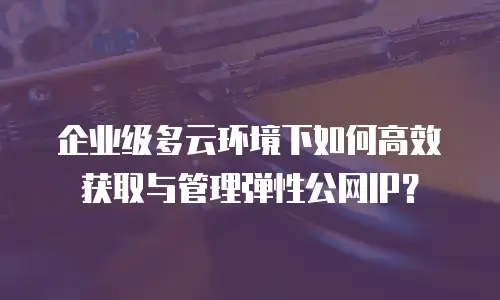 企业级多云环境下如何高效获取与管理弹性公网IP？