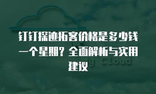 钉钉探迹拓客价格是多少钱一个星期？全面解析与实用建议