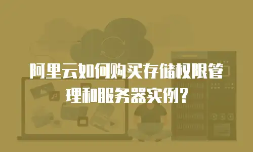 阿里云如何购买存储权限管理和服务器实例？