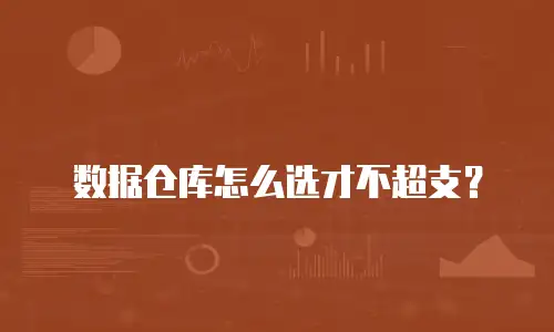 数据仓库怎么选才不超支？