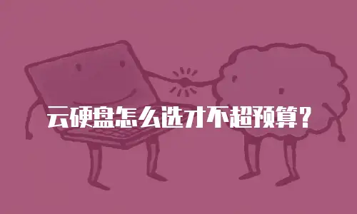 云硬盘怎么选才不超预算？
