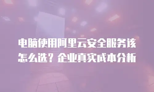 电脑使用阿里云安全服务该怎么选？企业真实成本分析