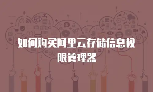 如何购买阿里云存储信息权限管理器