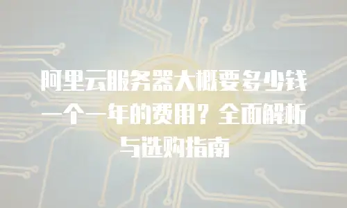 阿里云服务器大概要多少钱一个一年的费用？全面解析与选购指南